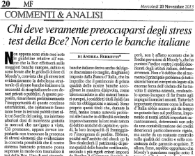 Chi deve veramente preoccuparsi degli stress test della Bce?