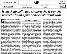 Il check up della Bce rivelerà che le banche tedesche hanno pressione e colesterolo alti