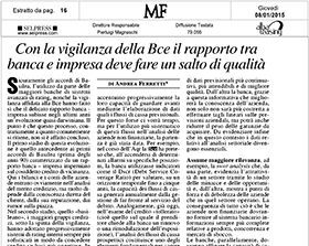 Con la vigilanza della Bce il rapporto tra banca e impresa deve fare un salto di qualità