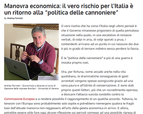 Manovra economica: il vero rischio per l'Italia è un ritorno alla politica delle cannoniere