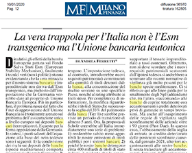 La vera trappola per l'Italia non è l'Esm transgenico ma l'Unione bancaria teutonica