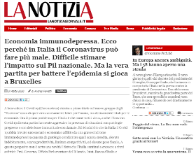 Economia immunodepressa. Ecco perché in Italia il Coronavirus può fare più male